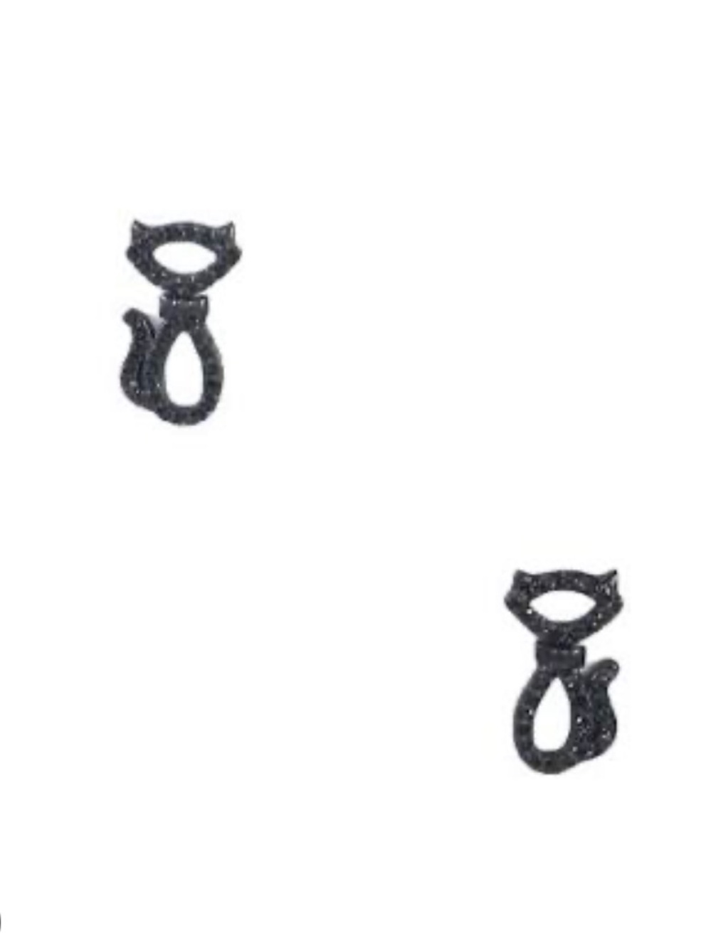 Kate Spade Jazz Things Up Pave Cat Stud Earrings, Black